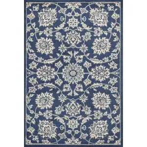 Photo of Denim Floral UV Treated Accent Rug