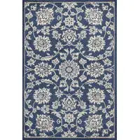 Photo of Denim Floral Vine UV Treated Indoor Area Rug