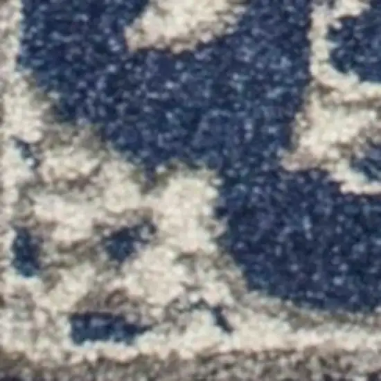 Blue and Ivory Area Rug Photo 5