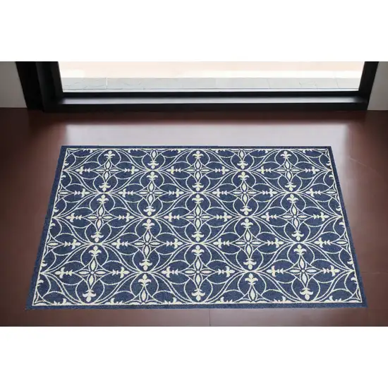 Blue and Ivory Area Rug Photo 1