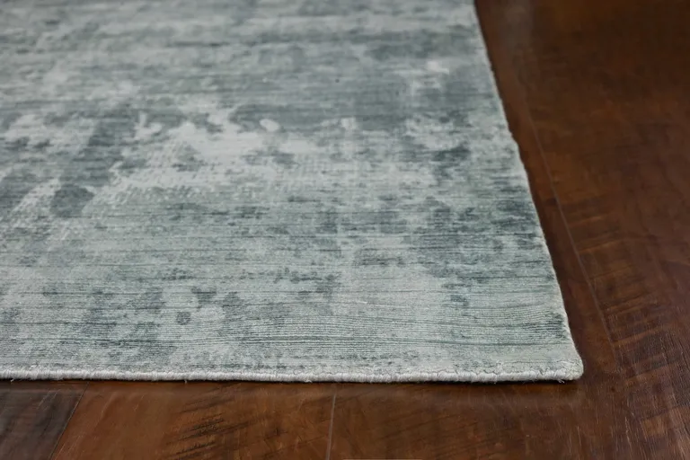 Dew Grey Hand Loomed Abstract Brushstroke Indoor Area Rug Photo 4