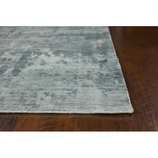 Dew Grey Hand Loomed Abstract Brushstroke Indoor Area Rug Photo 4