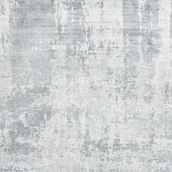 8'X10' Dew Grey Hand Loomed Abstract Brushstroke Indoor Area Rug Photo 4