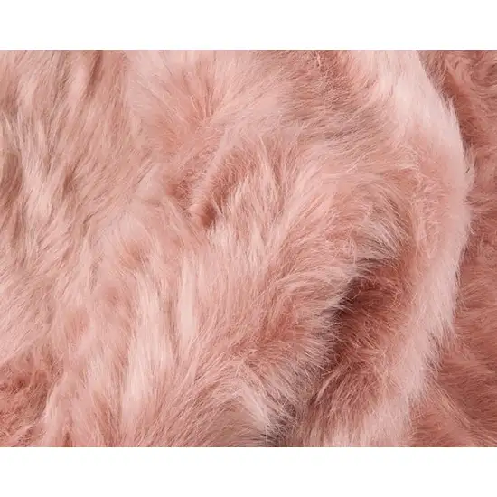 Dusty Rose Faux Sheepskin - Area Rug Photo 2