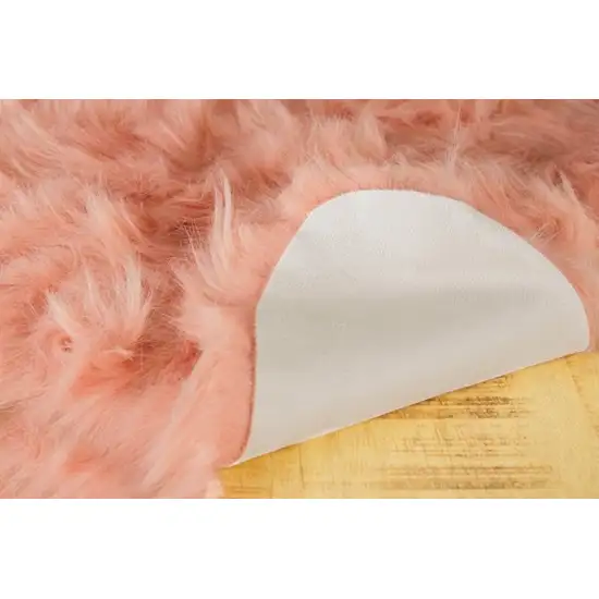 Dusty Rose Faux Sheepskin - Area Rug Photo 4