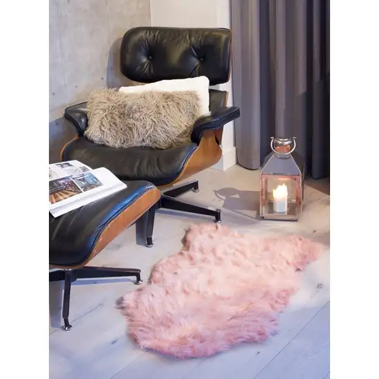 Dusty Rose Faux Sheepskin - Area Rug Photo 3