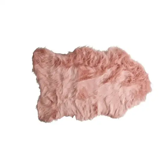 Dusty Rose Faux Sheepskin - Area Rug Photo 1