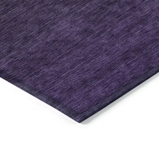 Eggplant Purple And Charcoal Abstract Washable Indoor Outdoor Area Rug Photo 5