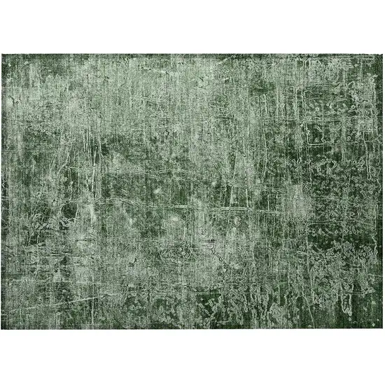 Emerald Abstract Washable Non Skid Indoor Outdoor Area Rug Photo 4