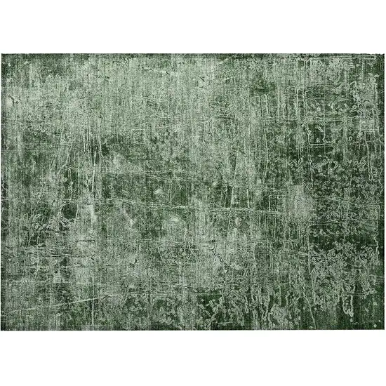 Emerald Abstract Washable Non Skid Indoor Outdoor Area Rug Photo 5