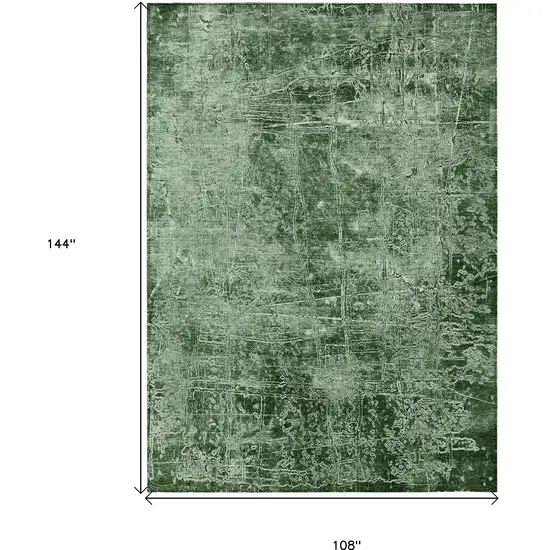 Emerald Abstract Washable Non Skid Indoor Outdoor Area Rug Photo 3