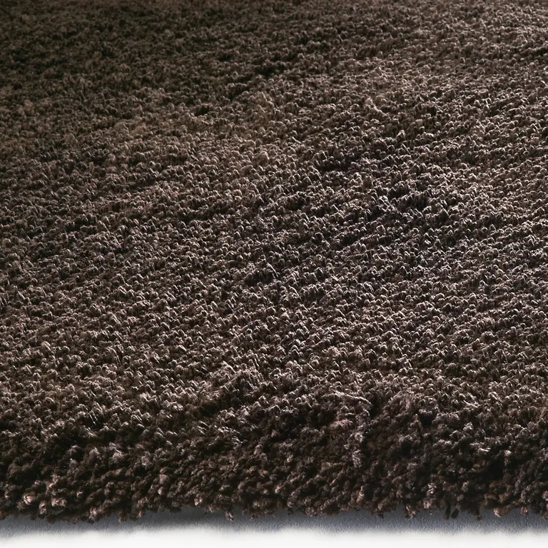 Espresso Brown Indoor Shag Rug Photo 2