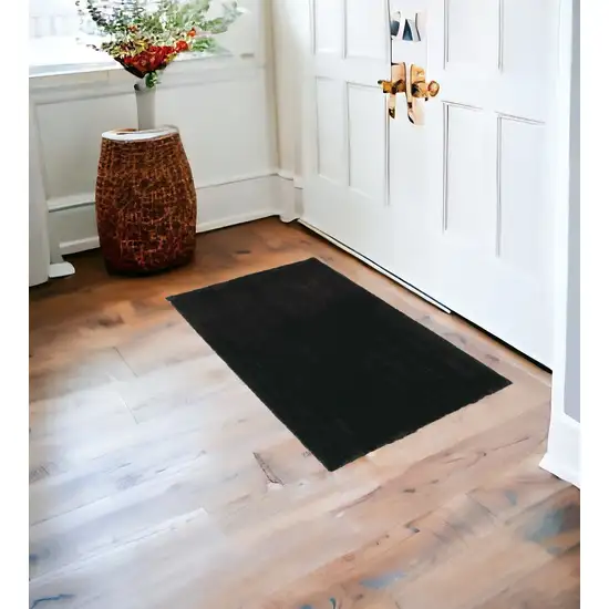 2'X4' Espresso Brown Indoor Shag Rug Photo 3