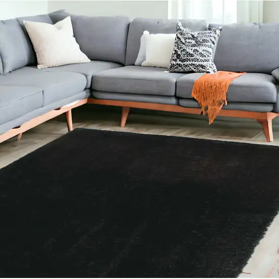 Espresso Brown Shag Area Rug Photo 2