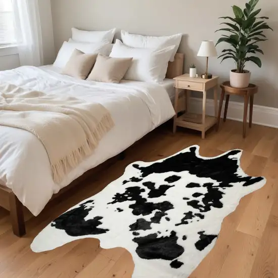 Black And White Animal Print Area Rug Photo 1