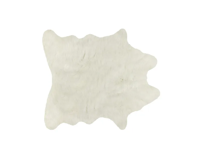 Faux Cowhide Rug   - Off White Photo 1