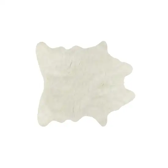 Faux Cowhide Rug   - Off White Photo 1