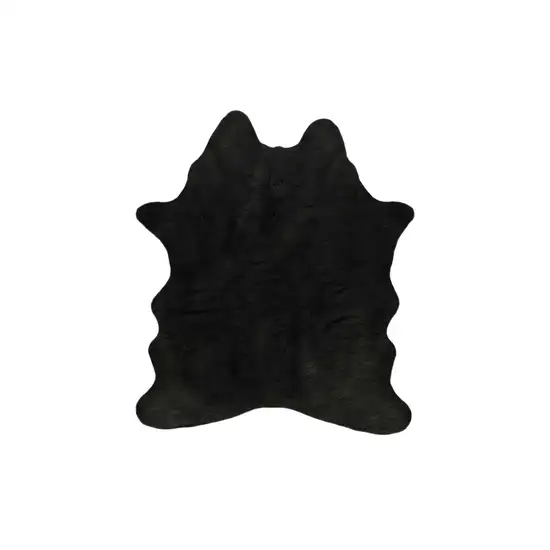 Faux Cowhide Rug 4 x 5  - Black Photo 5