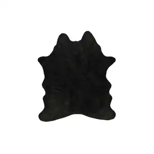 Photo of Faux Cowhide Rug 4 x 5  - Black