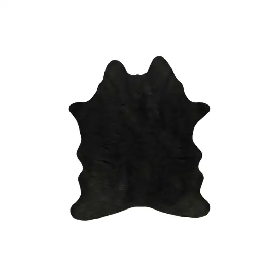 Faux Cowhide Rug 4 x 5  - Black Photo 1