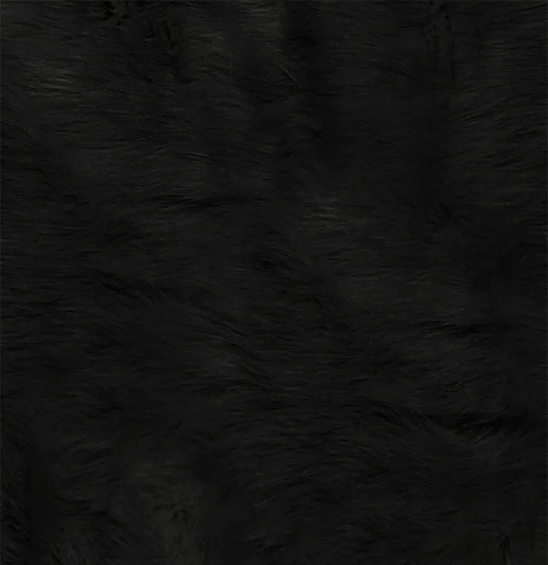 Faux Cowhide Rug 4 x 5  - Black Photo 2