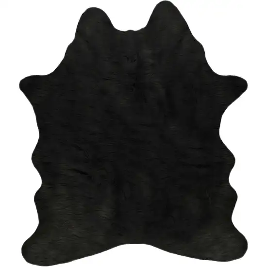 Faux Cowhide Rug 5 x 7  - Black Photo 1