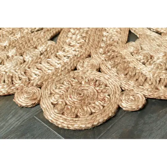 Floral Doily Natural Jute Area Rug Photo 3