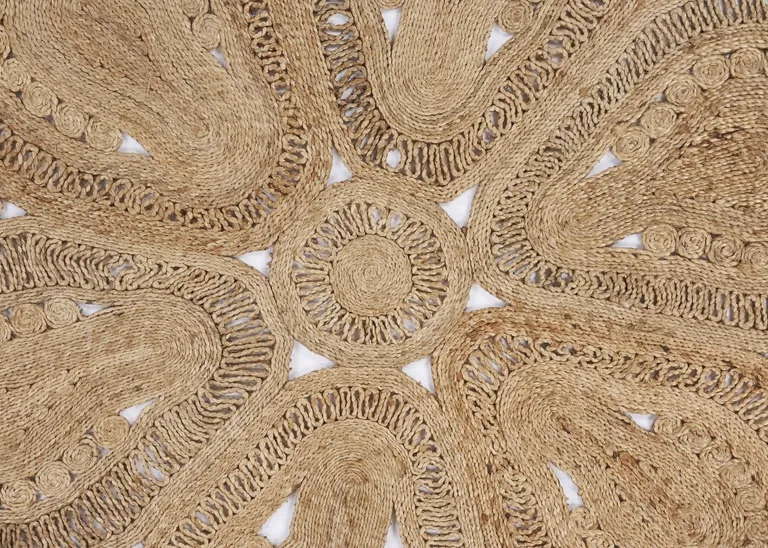 Floral Doily Natural Jute Area Rug Photo 2