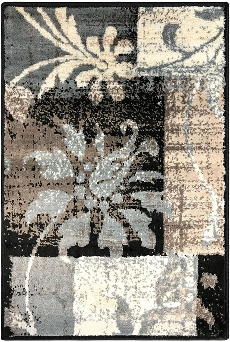 Floral Power Loom Distressed Stain Resistant Area Rug Photo 1