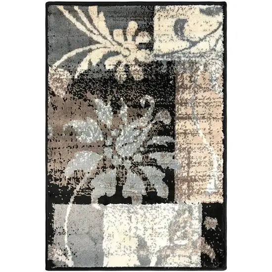 Floral Power Loom Distressed Stain Resistant Area Rug Photo 1