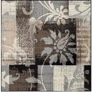 Photo of Floral Power Loom Distressed Stain Resistant Area Rug