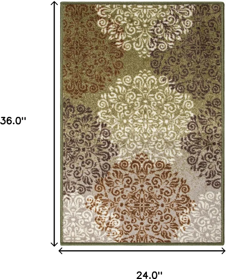 Floral Power Loom Non Skid Area Rug Photo 5