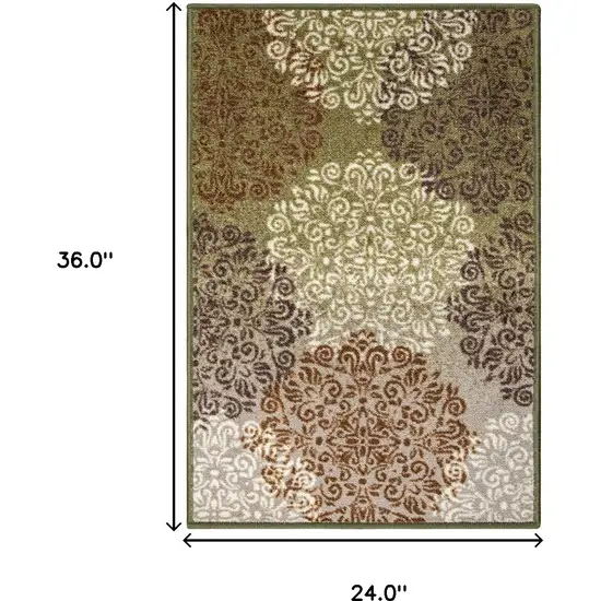 Floral Power Loom Non Skid Area Rug Photo 5