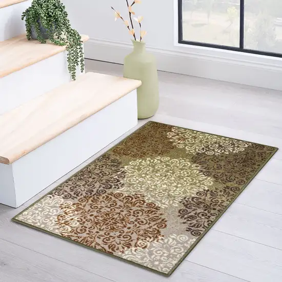 Floral Power Loom Non Skid Area Rug Photo 2