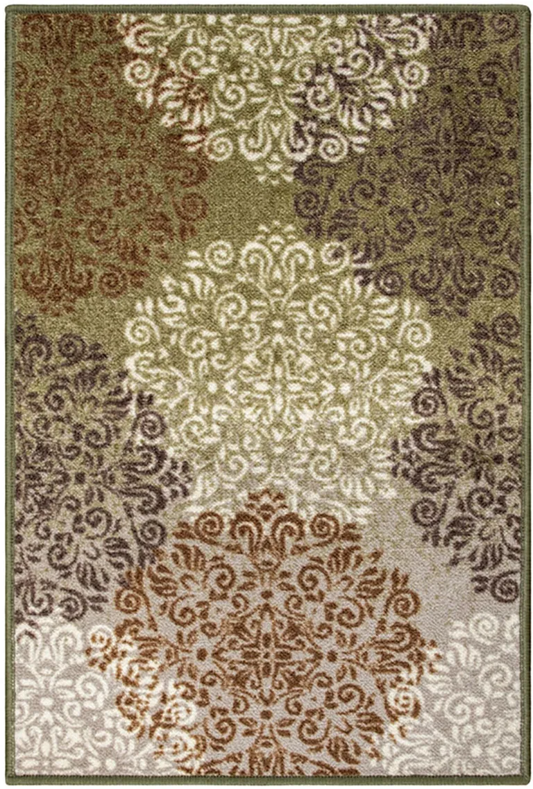 Floral Power Loom Non Skid Area Rug Photo 1