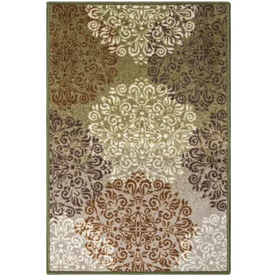 Floral Power Loom Non Skid Area Rug Photo 1