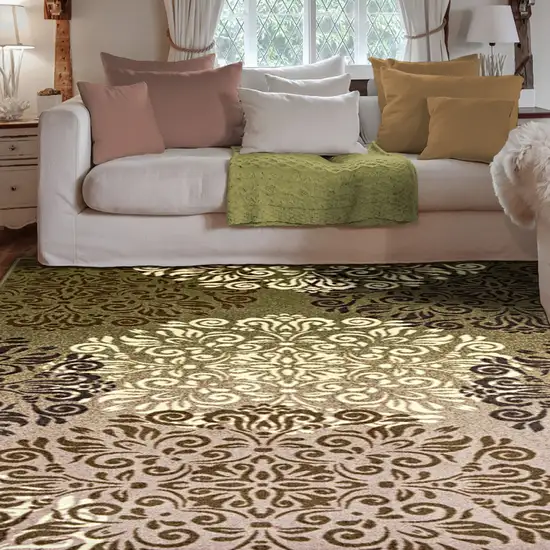 Floral Power Loom Non Skid Area Rug Photo 5