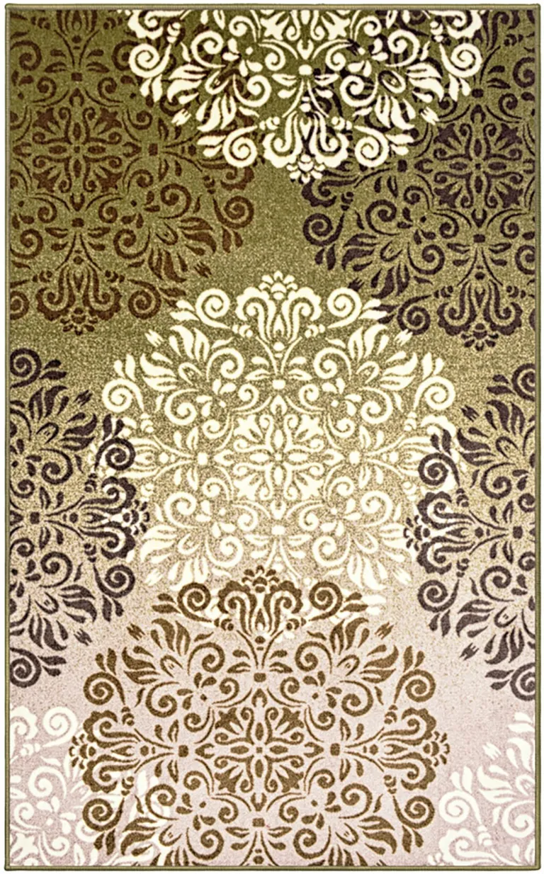 Floral Power Loom Non Skid Area Rug Photo 1