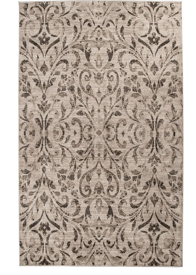 Floral Vines Power Loom Stain Resistant Area Rug Photo 1