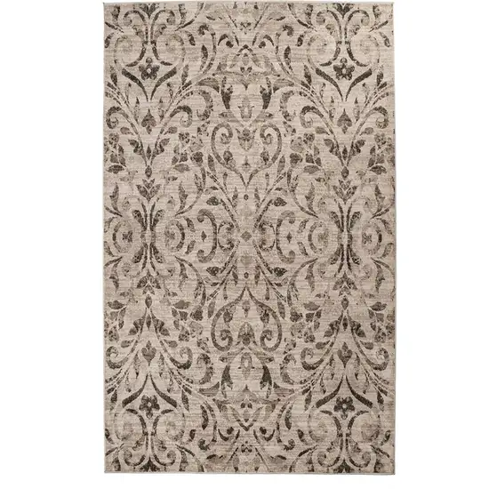 Floral Vines Power Loom Stain Resistant Area Rug Photo 1