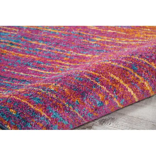 Fuchsia Abstract Power Loom Area Rug Photo 3