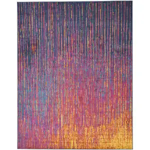 Photo of Fuchsia Abstract Power Loom Area Rug