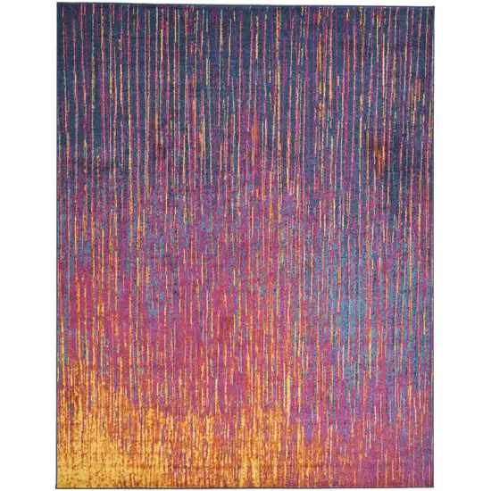 Fuchsia Abstract Power Loom Area Rug Photo 4