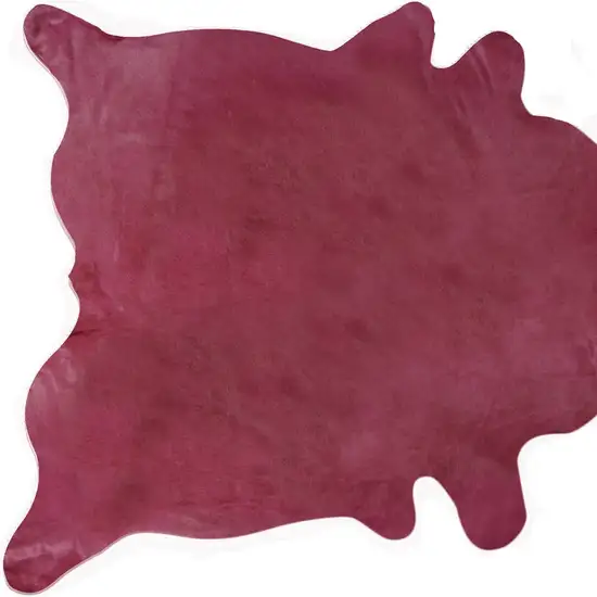 Fuchsia Cowhide Hand Knotted Area Rug Photo 4