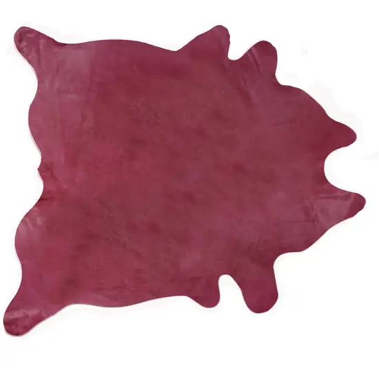 Fuchsia Cowhide Hand Knotted Area Rug Photo 1