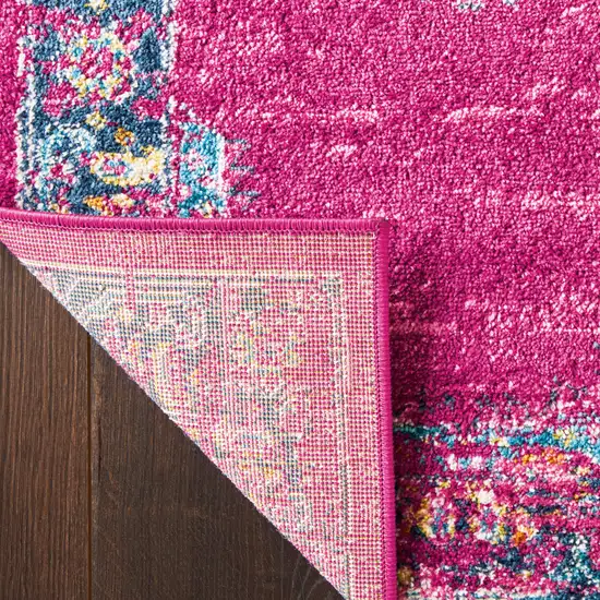 Fuchsia Floral Power Loom Area Rug Photo 5