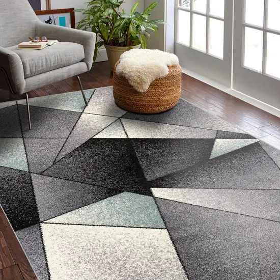 Geometric Power Loom Stain Resistant Area Rug Photo 1