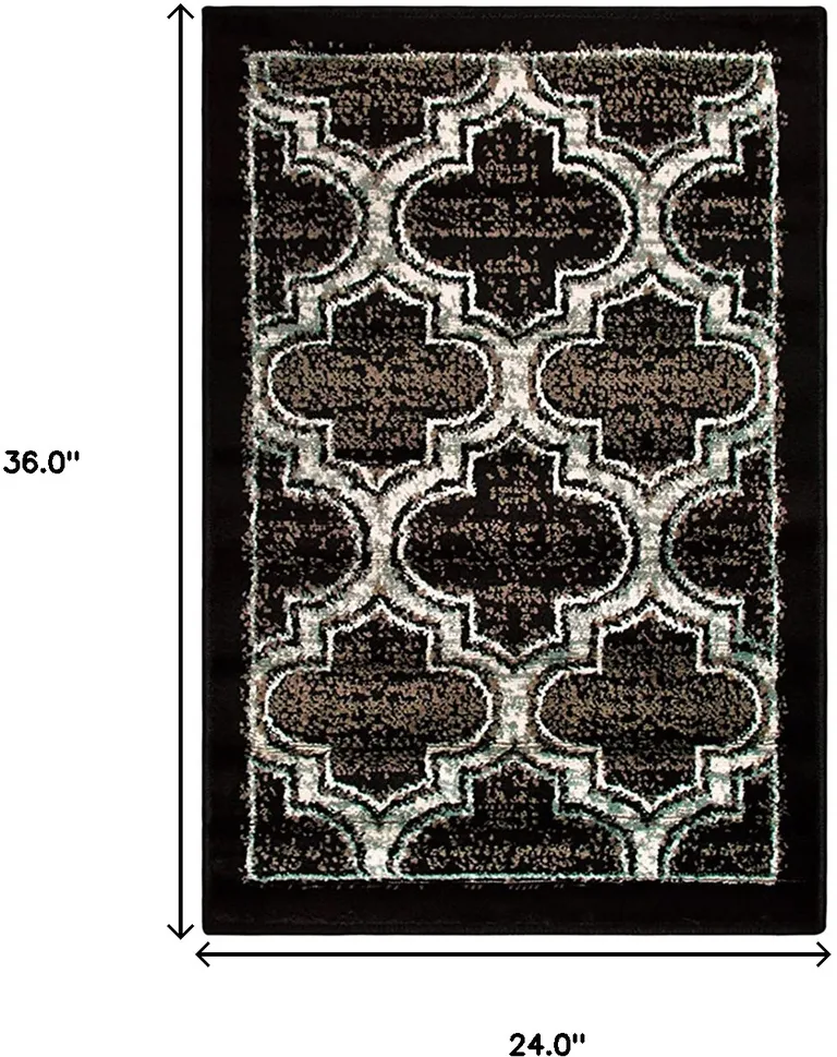 Geometric Stain Resistant Area Rug Photo 4
