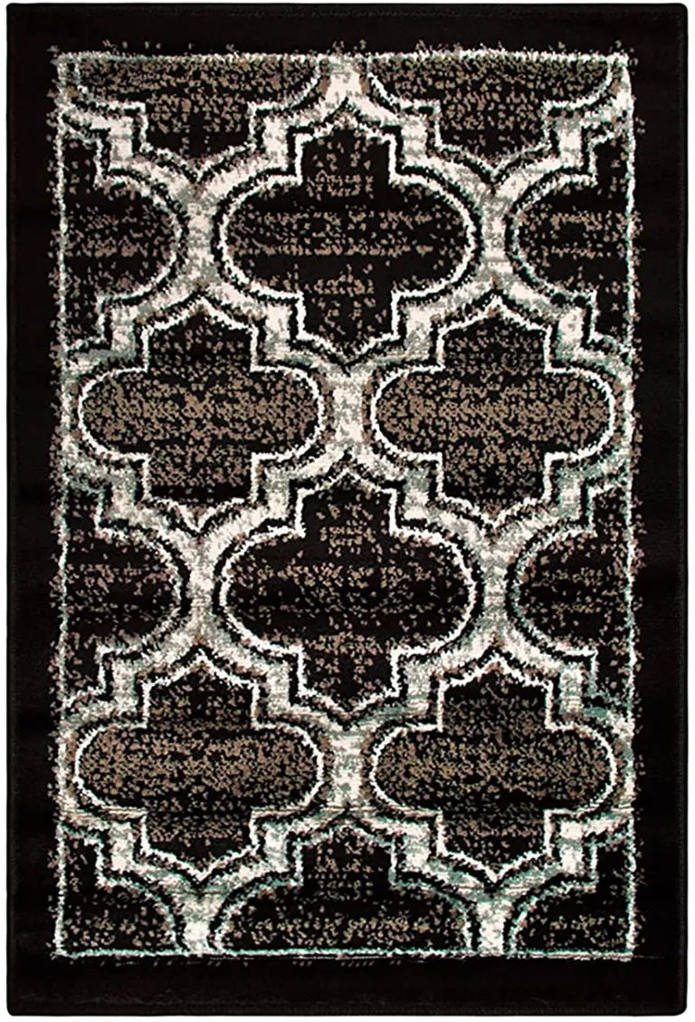 Geometric Stain Resistant Area Rug Photo 1