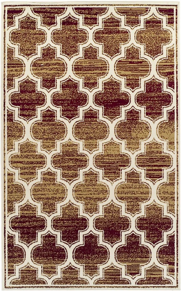 Geometric Stain Resistant Area Rug Photo 1